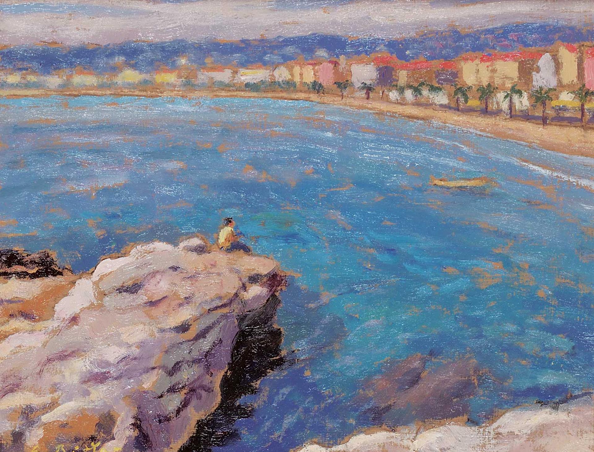 Antoine Bittar (1957) - The Bay of Nice, France