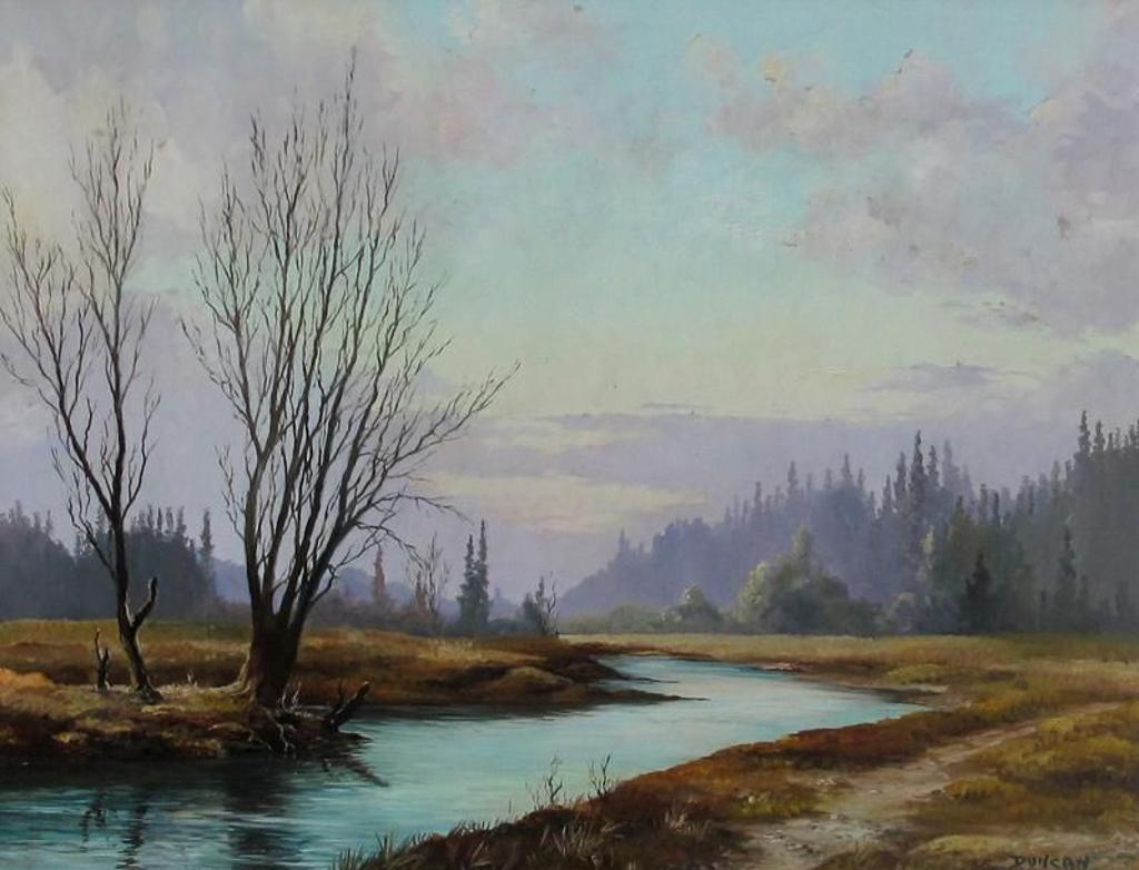 Duncan Mackinnon Crockford (1922-1991) - Autumn River Landscape