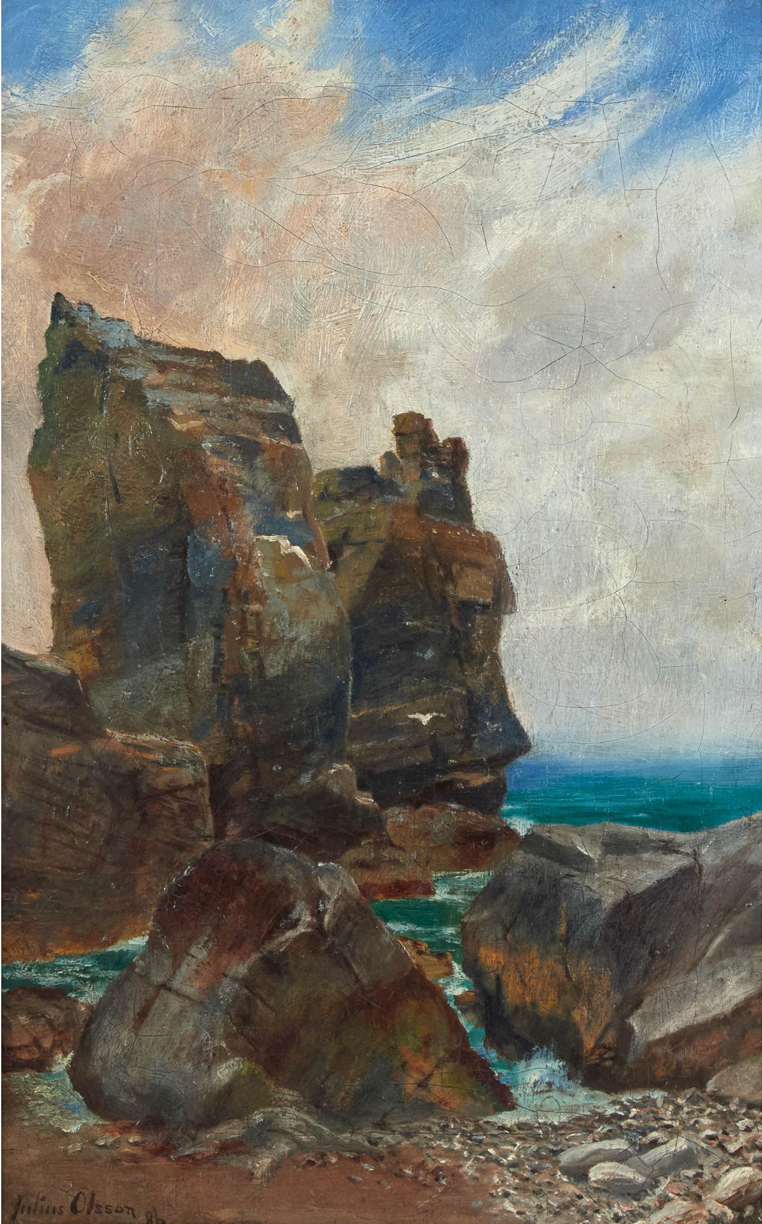 Albert Julius Olsson - A View -  The Coast Of Cornwall