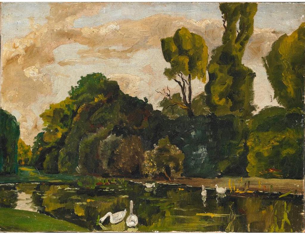 Thomas Garland Greene (1875-1955) - Lake Of Swans