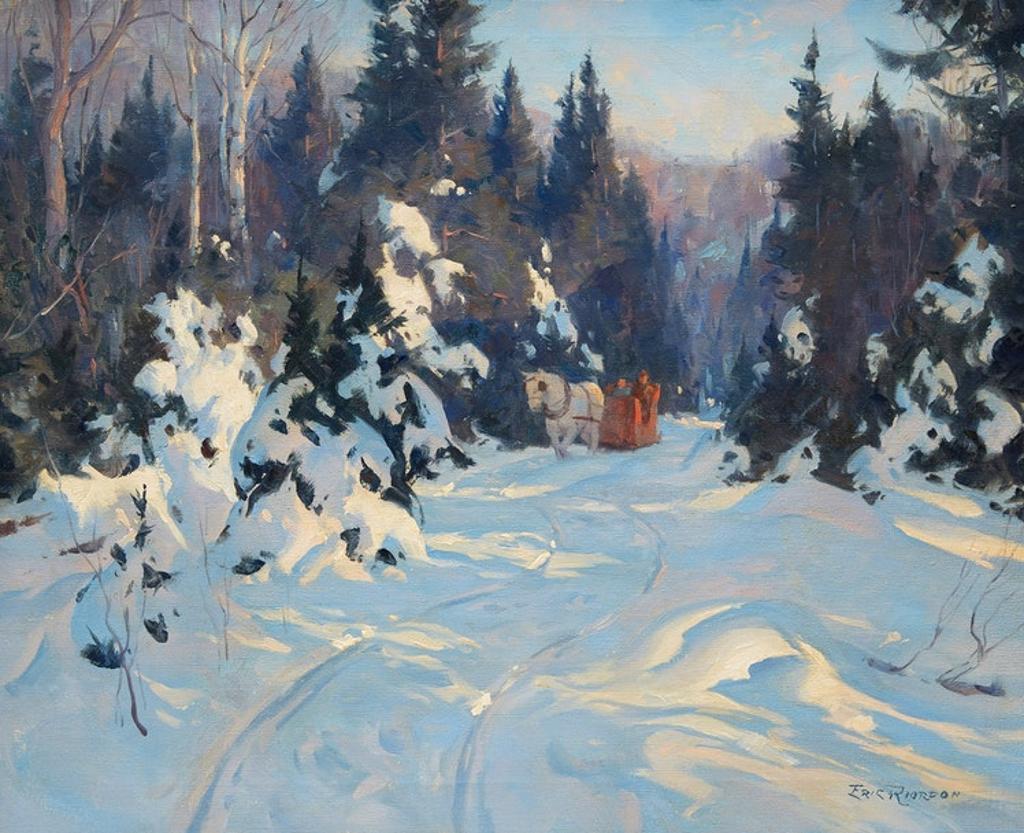 Eric J.B. Riordon (1906-1948) - Winter Road, Piedmont Country, P. Que