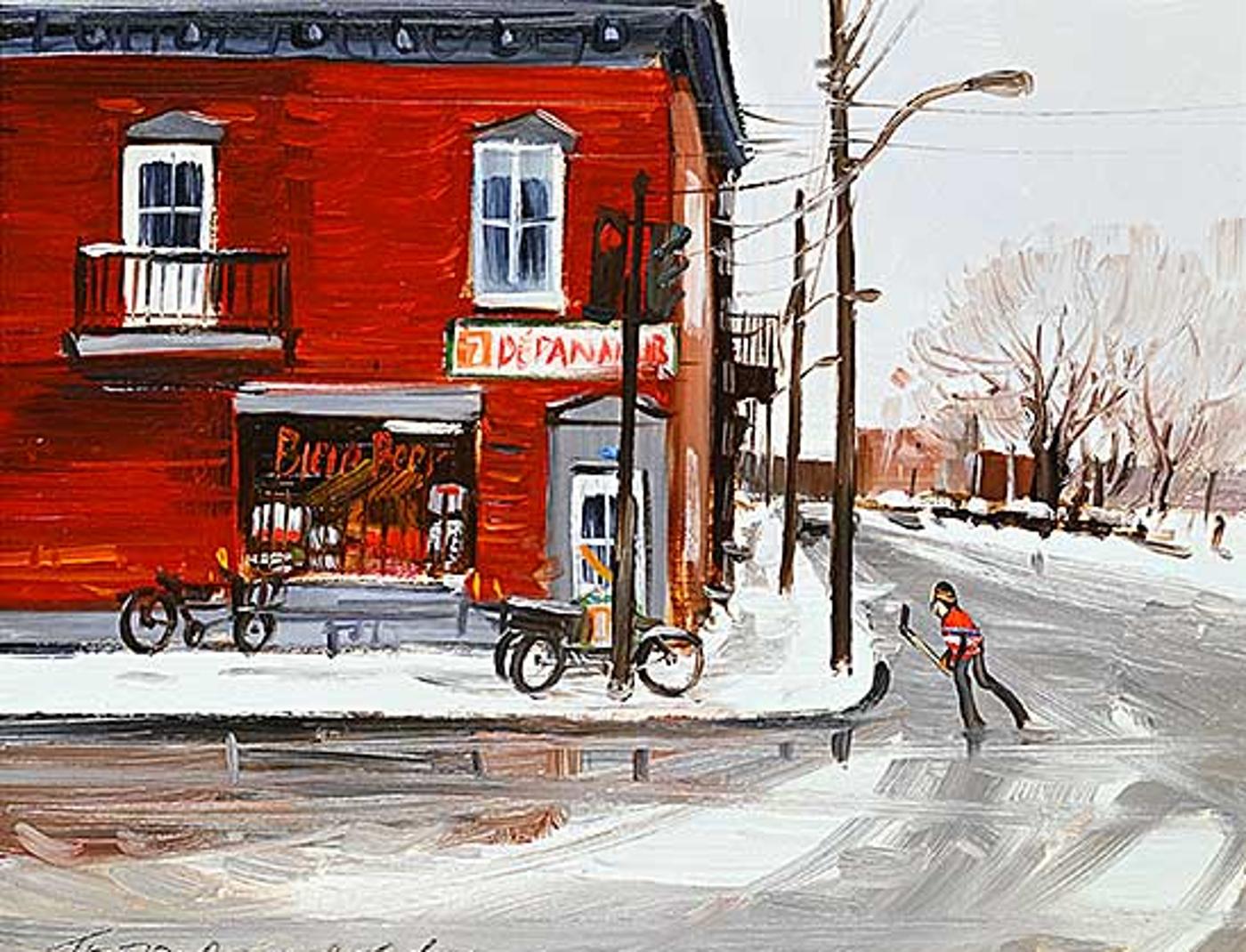 Terry Tomalty (1935) - Untitled - Depanneur in Winter