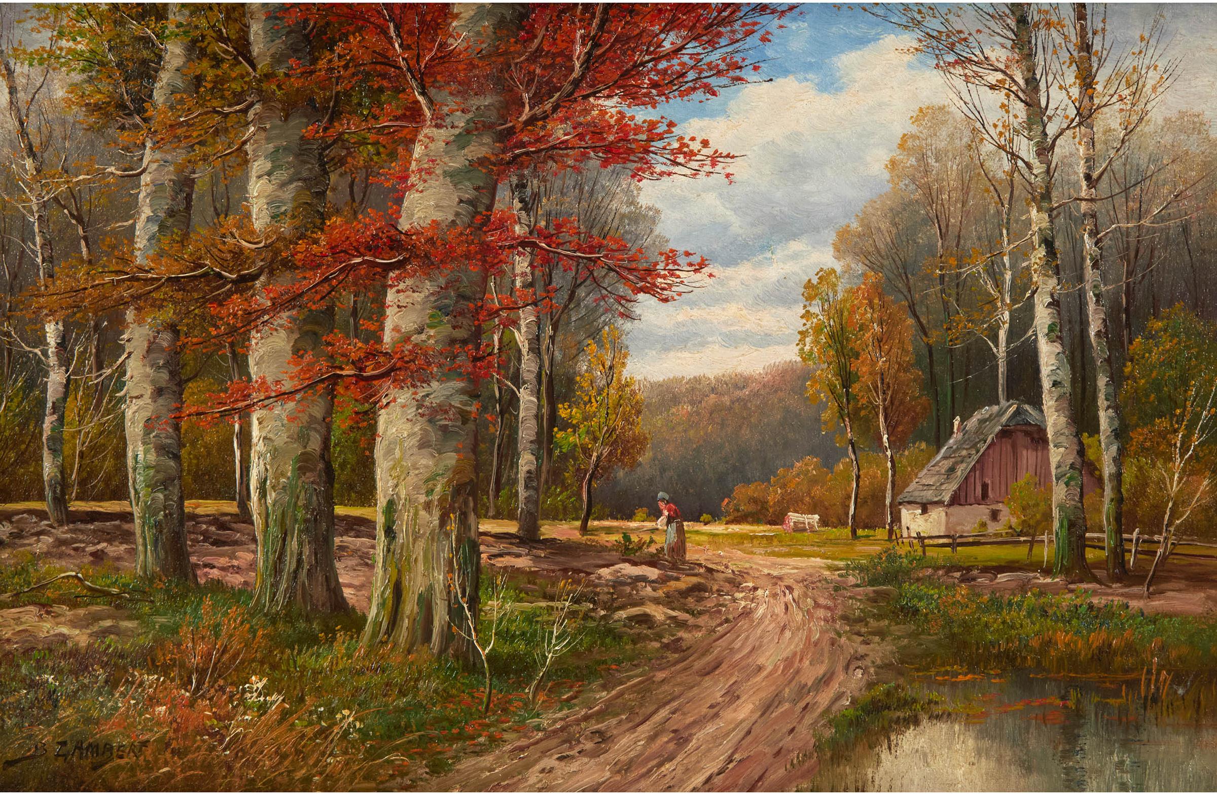 Karl vel Charles Marchand Kaufmann (1843-1901) - Untitled (Country Road)