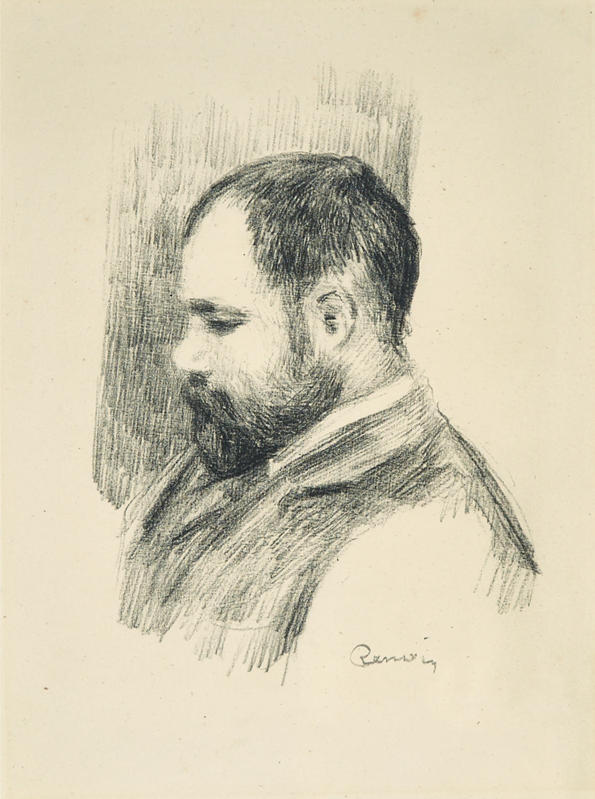 Pierre-Auguste Renoir (1841-1919) - Ambroise Vollard (From Douze Lithographies Originales) Circa 1904 [delteil, 37]