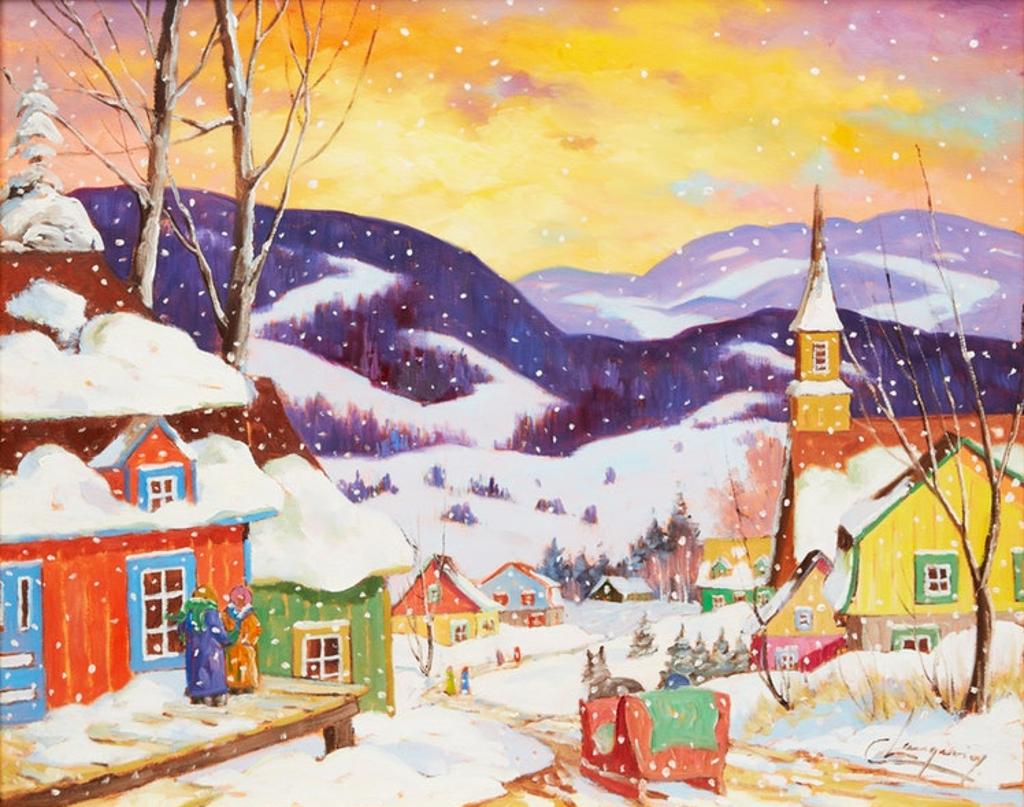 Claude Langevin (1942) - Winter Landscape