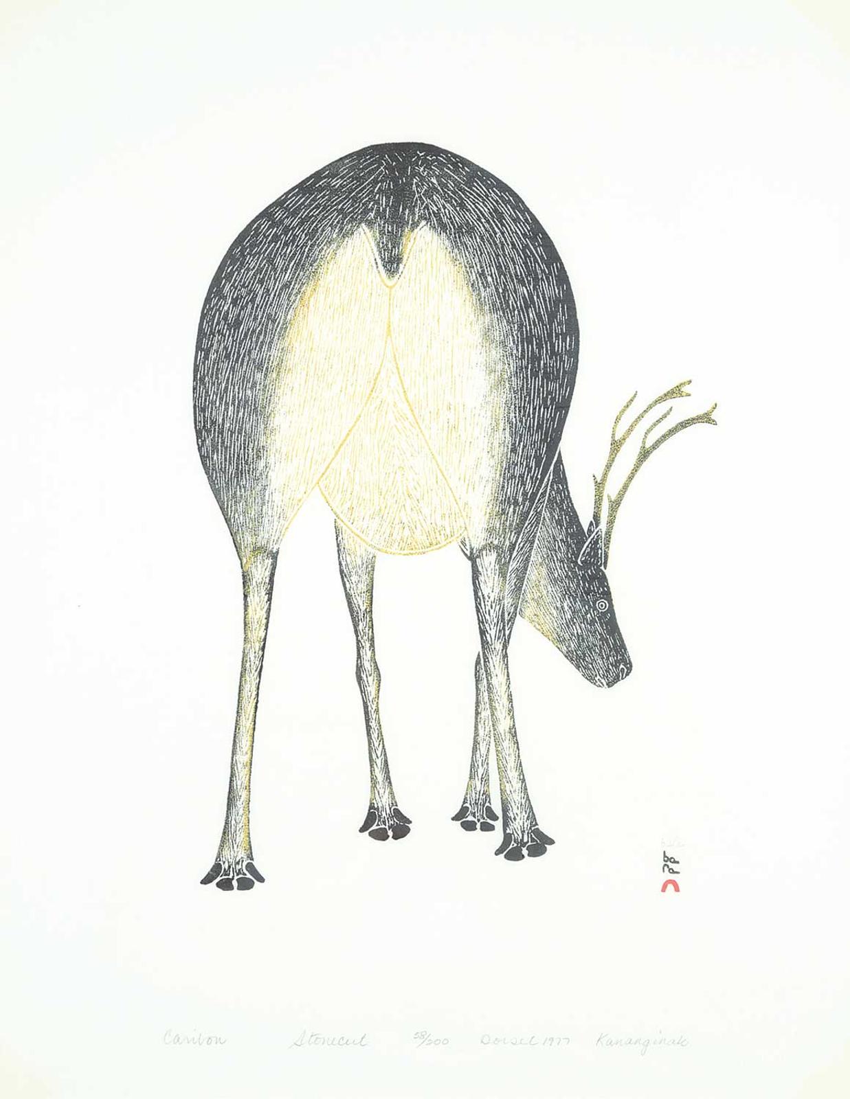 Pootoogook (1887-1958) - Caribou  #58/200