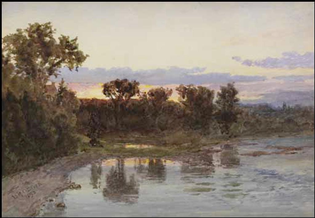 Lucius Richard O'Brien (1832-1899) - Sunset at the Lake