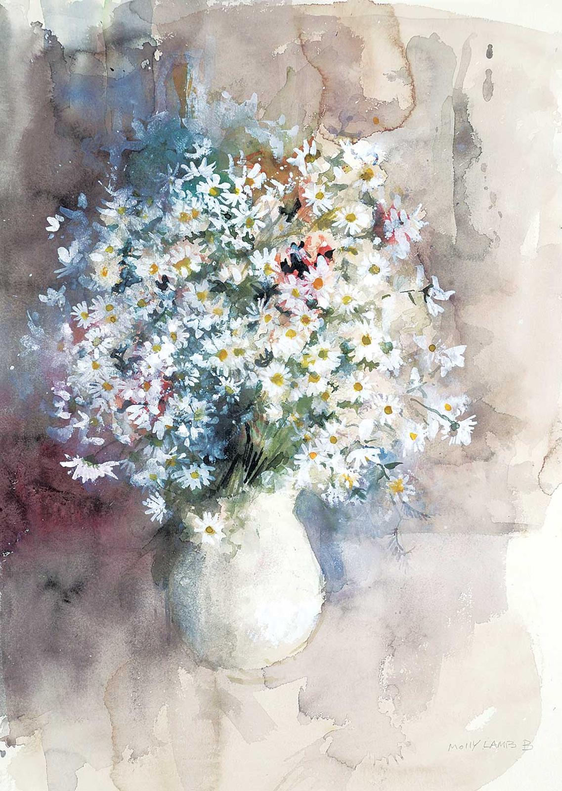 Molly Joan Lamb Bobak (1922-2014) - Untitled - Vase of Daisies