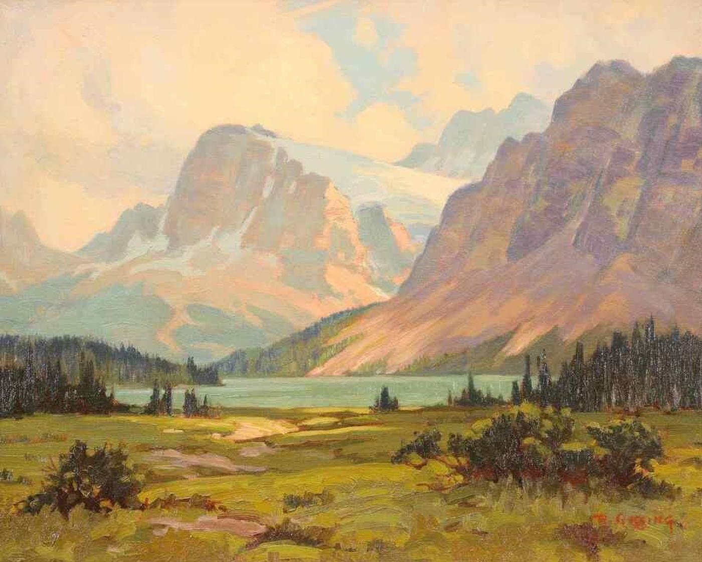 Roland Gissing (1895-1967) - Crowfoot Glacier & Bow Lake