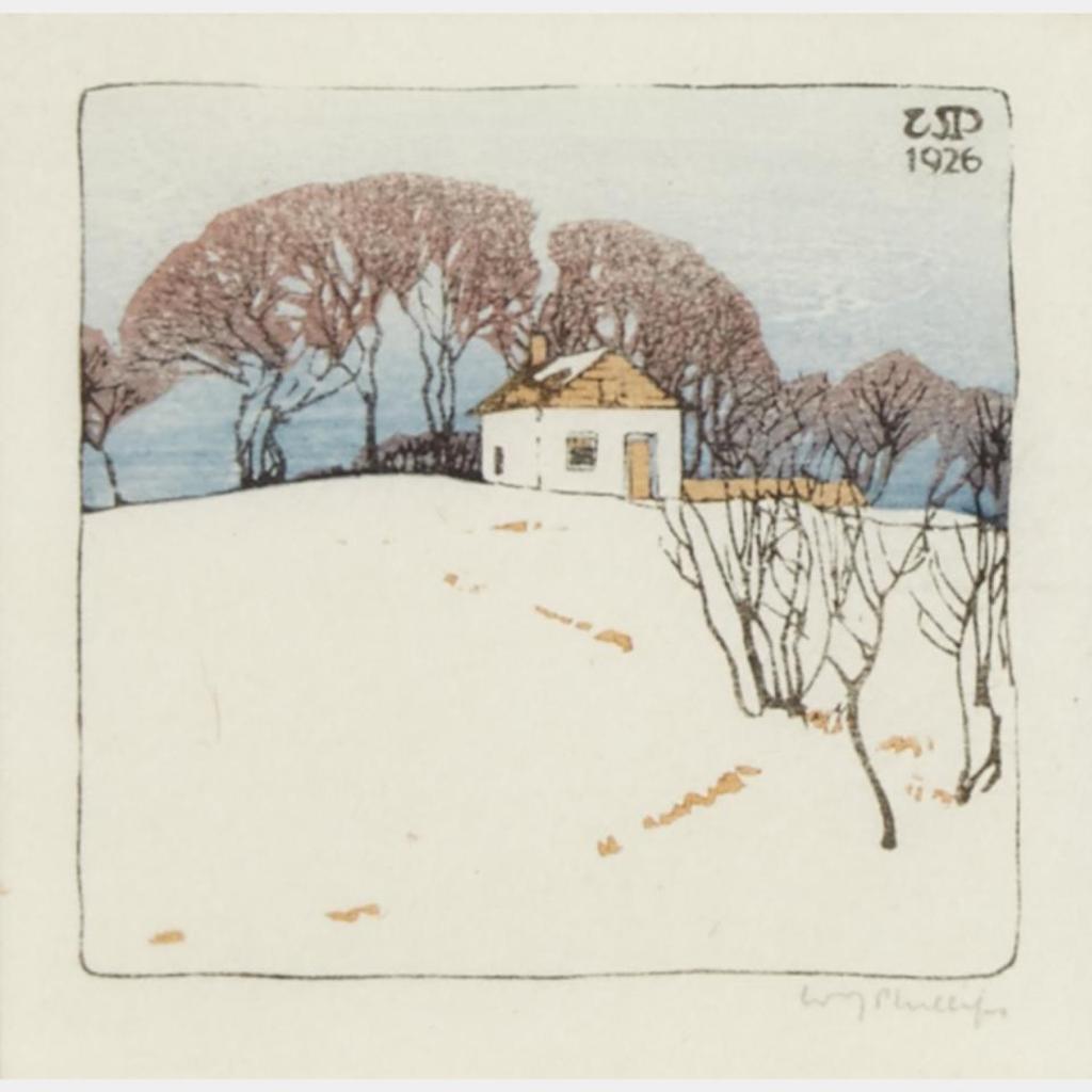 Walter Joseph (W.J.) Phillips (1884-1963) - A Pair Of Woodcuts: Little Log House, 1926; Snow Bank