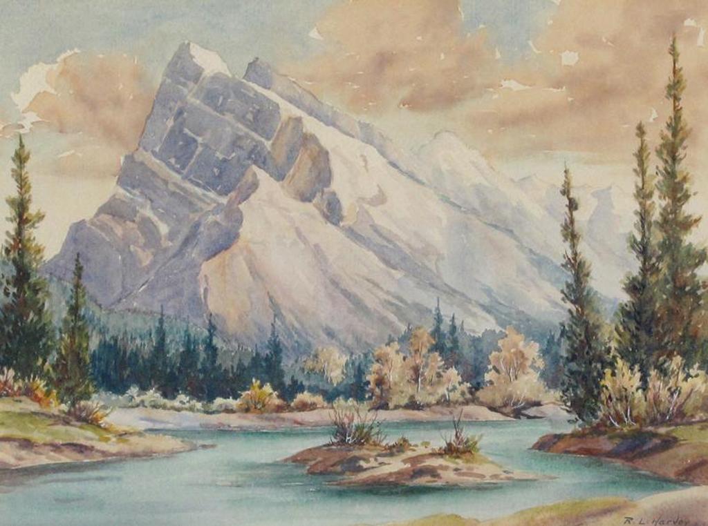 Reginald Llewellyn Harvey (1888-1963) - Mount Rundle And The Bow River