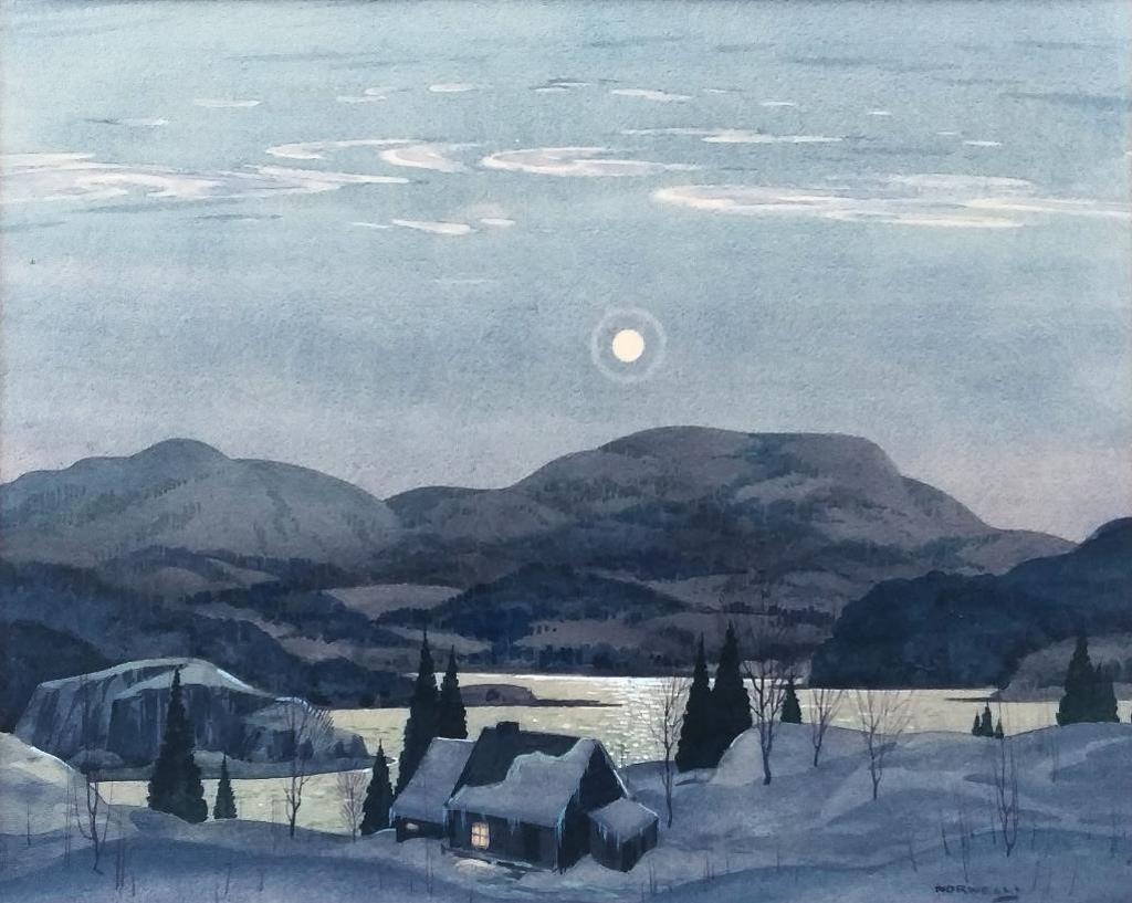 Graham Norble Norwell (1901-1967) - Winter Landscape at Night