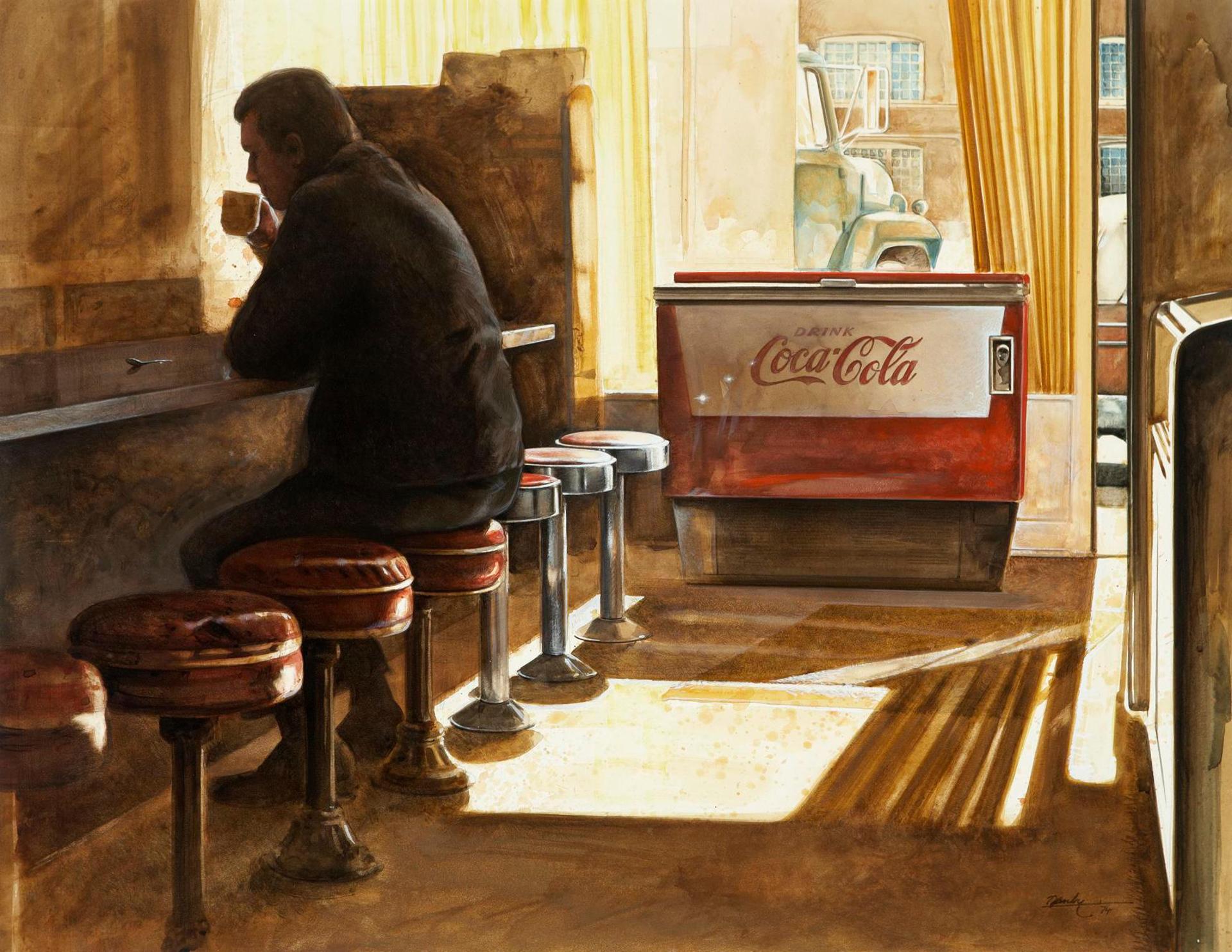 Kenneth (Ken) Edison Danby (1940-2007) - At The Counter