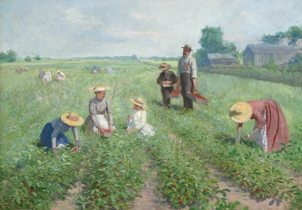 Frederic Martlett Bell-Smith (1846-1923) - Strawberry Picking, Oakville, circa 1900