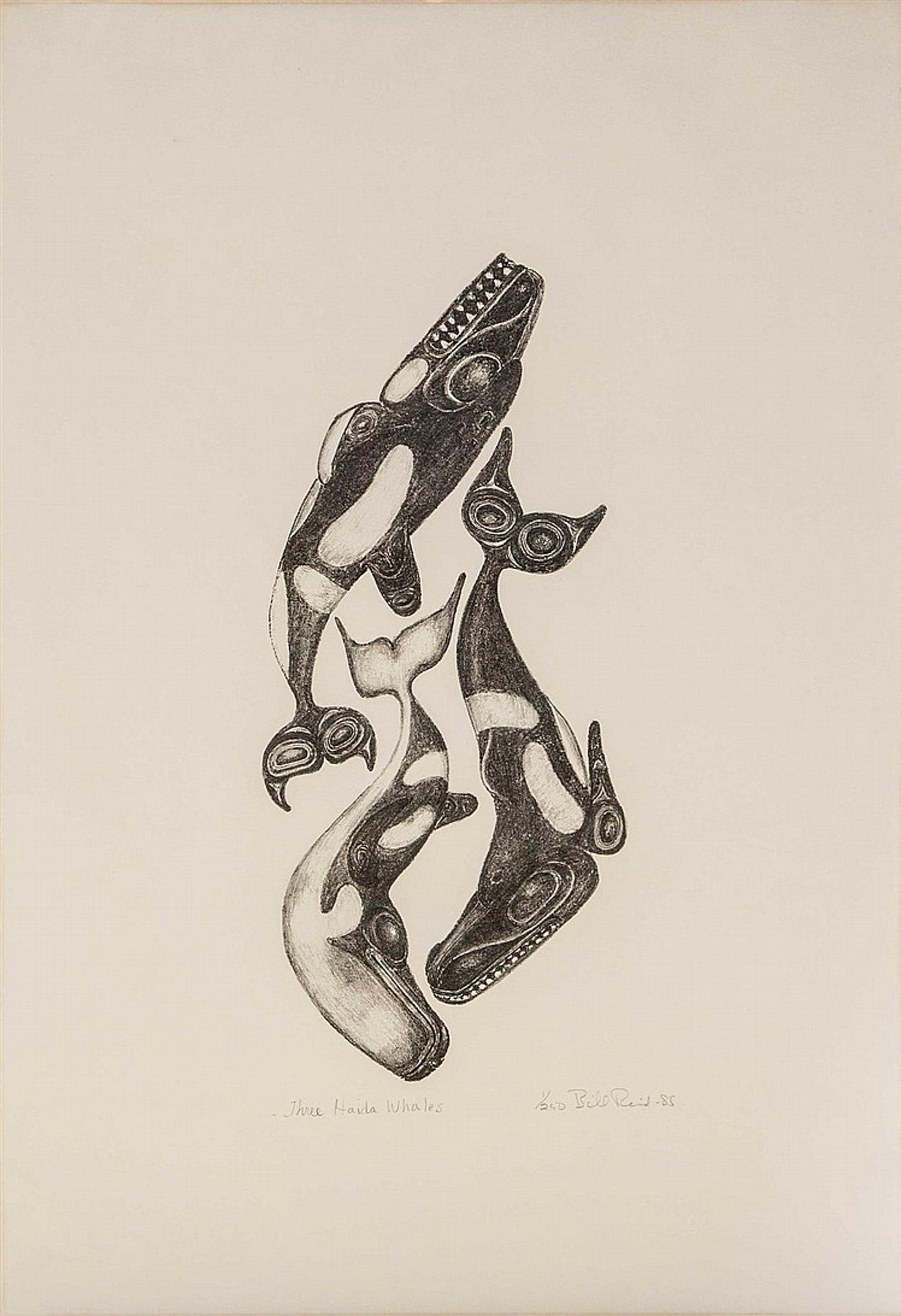 Bill (William) Ronald Reid (1920-1998) - Three Haida Killer Whales