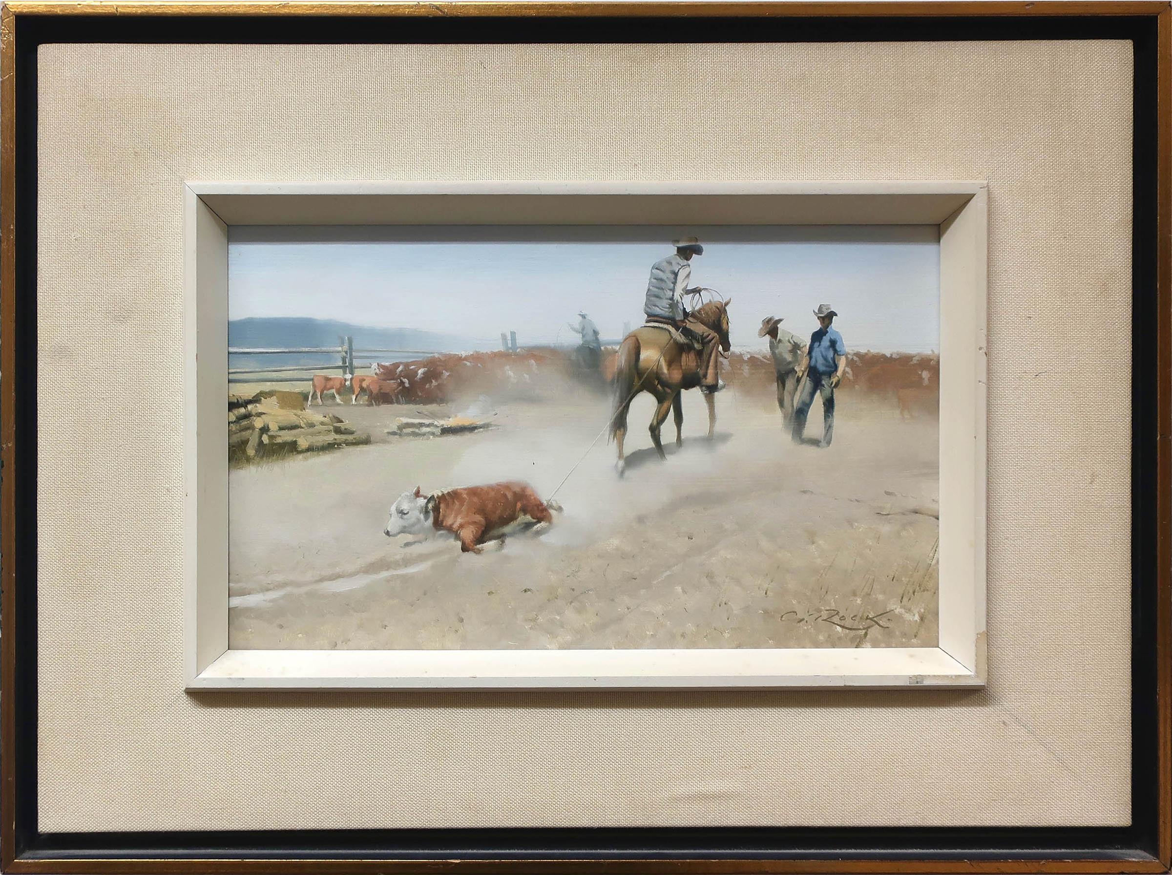 Geoffrey Allan Rock (1923-2000) - Douglas Lake Cattle At B.C.