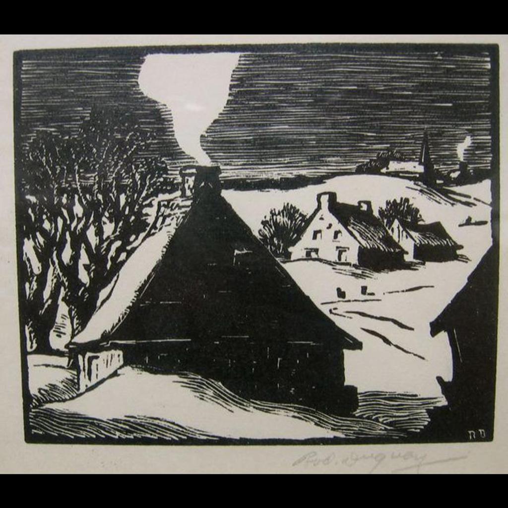 Rodolphe Duguay (1891-1973) - Cabin In Winter; Au Crepescule; Old House; Village Church
