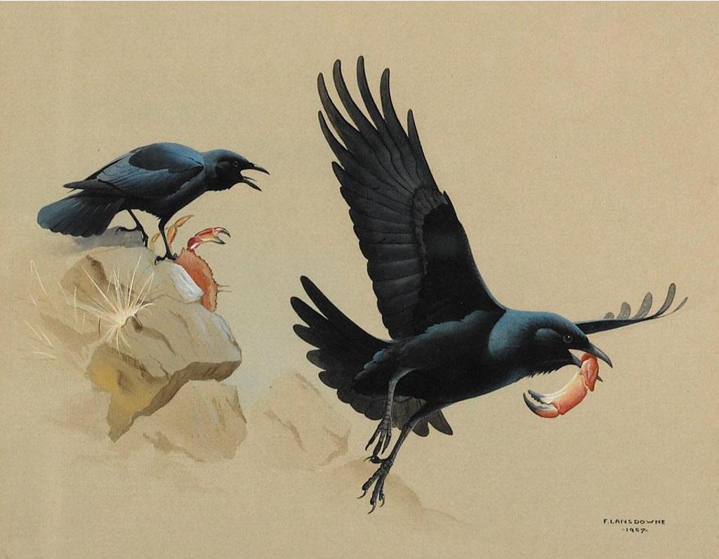 James Fenwick Lansdowne (1937-2008) - Preying Crows