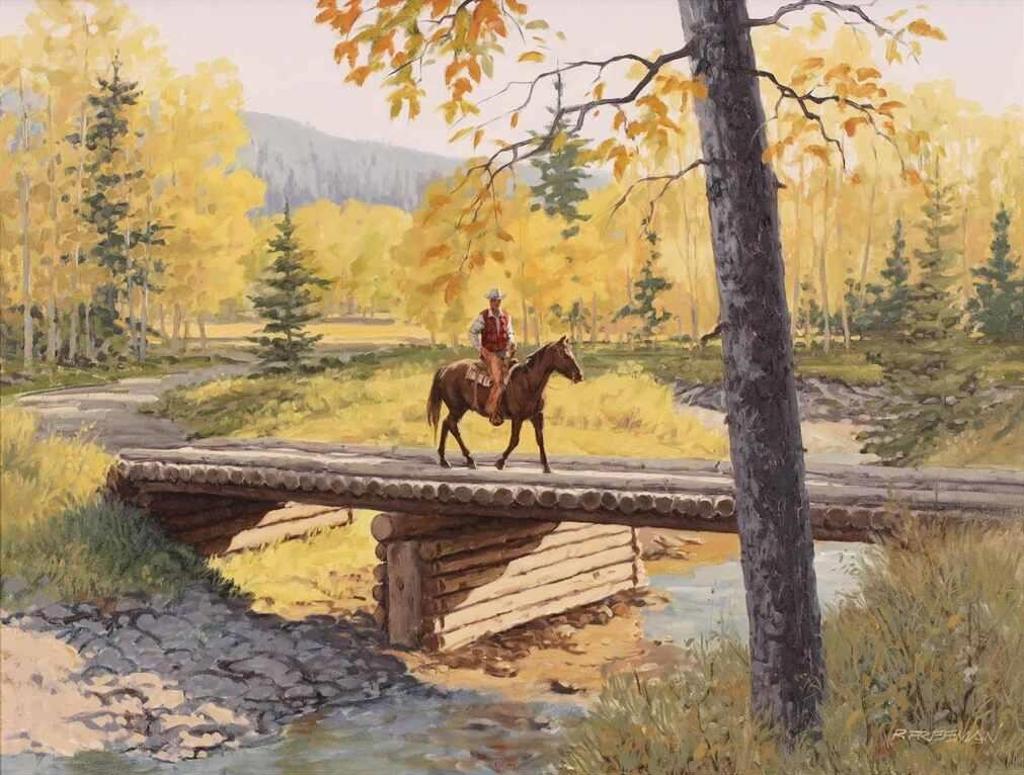 Richard (Dick) Audley Freeman (1932-1991) - Log Bridge; 1975