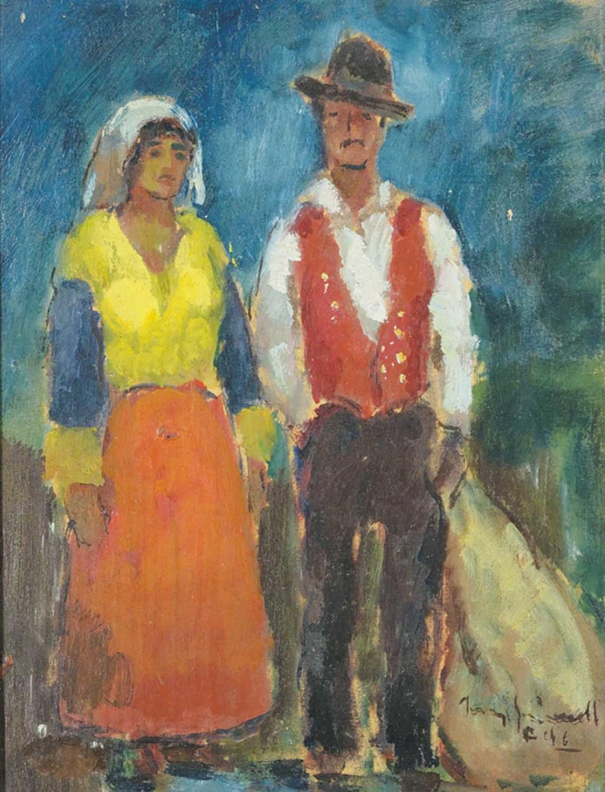 Bela Ivanyi Grunwald (1867-1940) - Untitled - The Young Couple