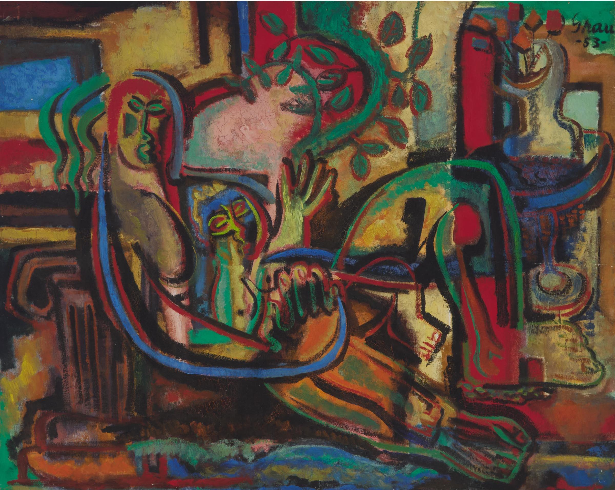 Enrique Grau Araújo - Untitled (Reclining Figures), 1953