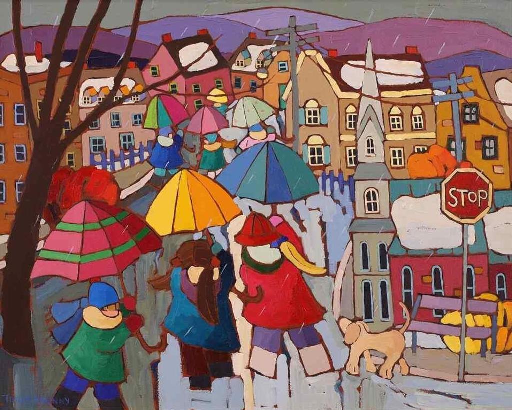 Terry Ananny (1956) - Children With Umbrellas