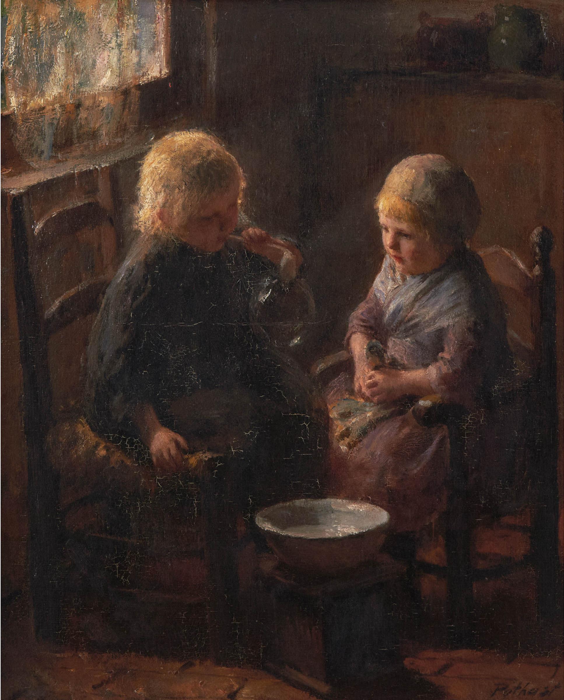Bernard Jean Corneille Pothast (1882-1966) - Blowing Bubbles