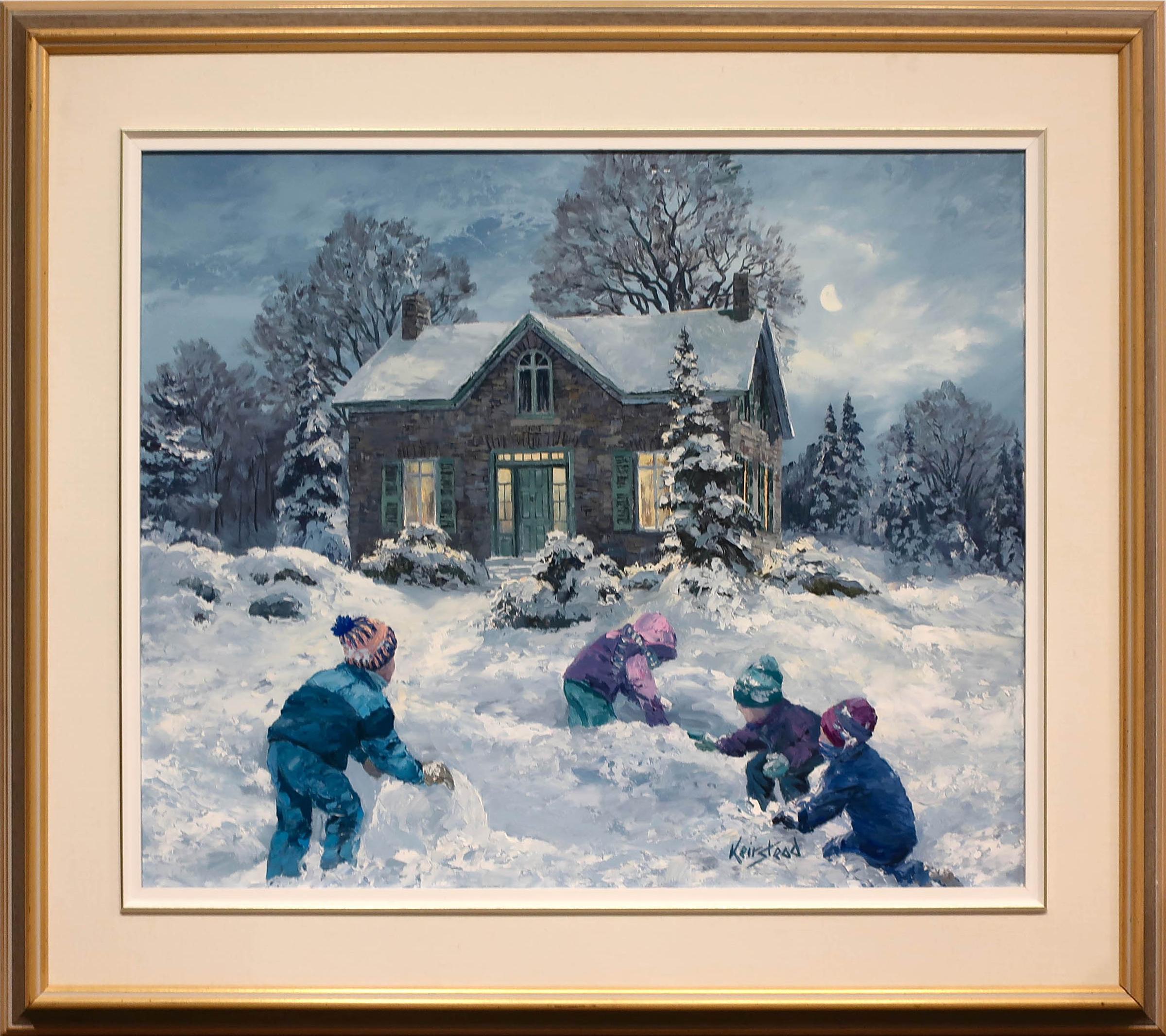 James Lorimer Keirstead (1932-2020) - Building A Snow Fort