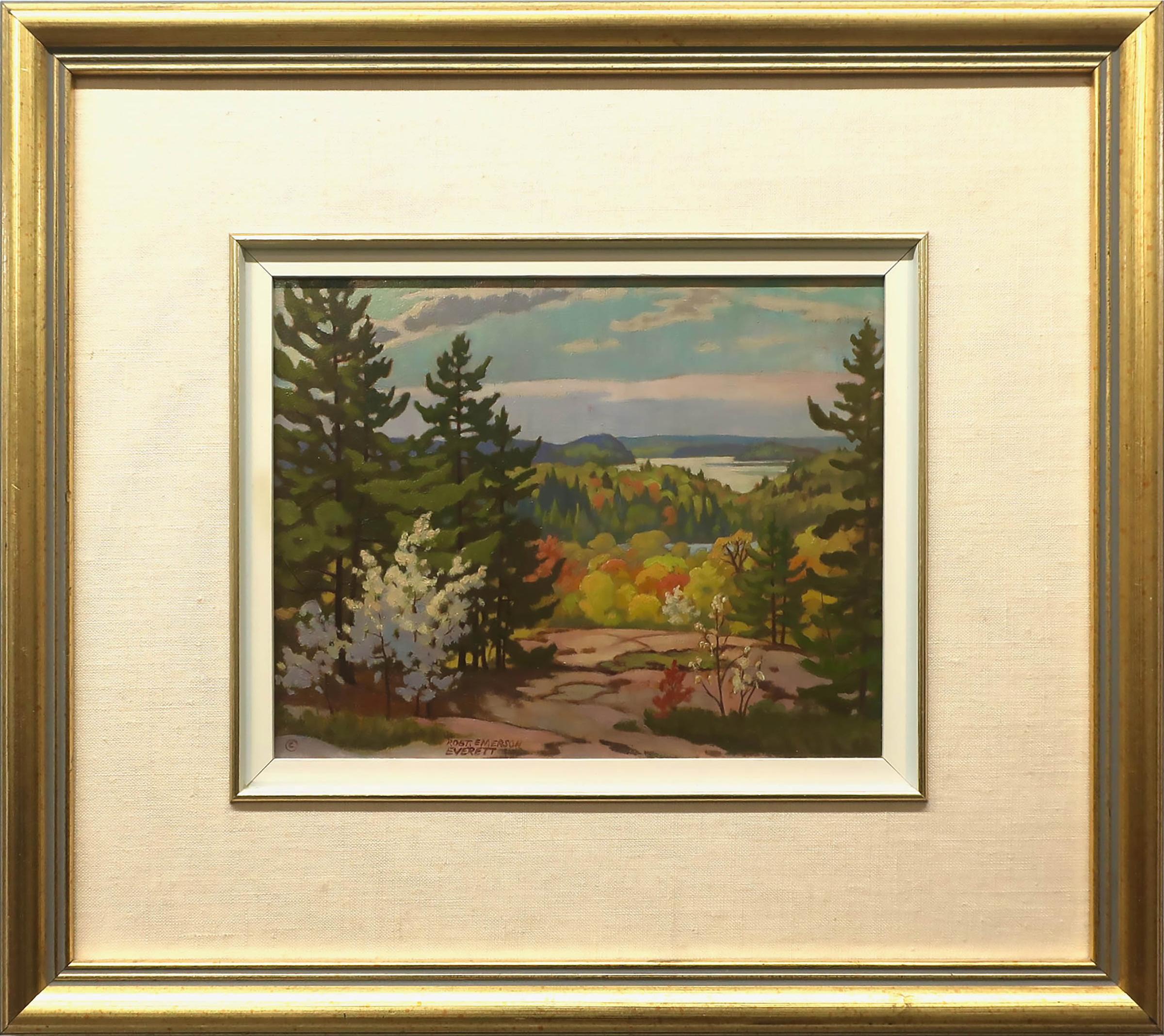 Robert Emerson Everett (1908-1994) - Spring Blossoms, Huckleberry Rocks