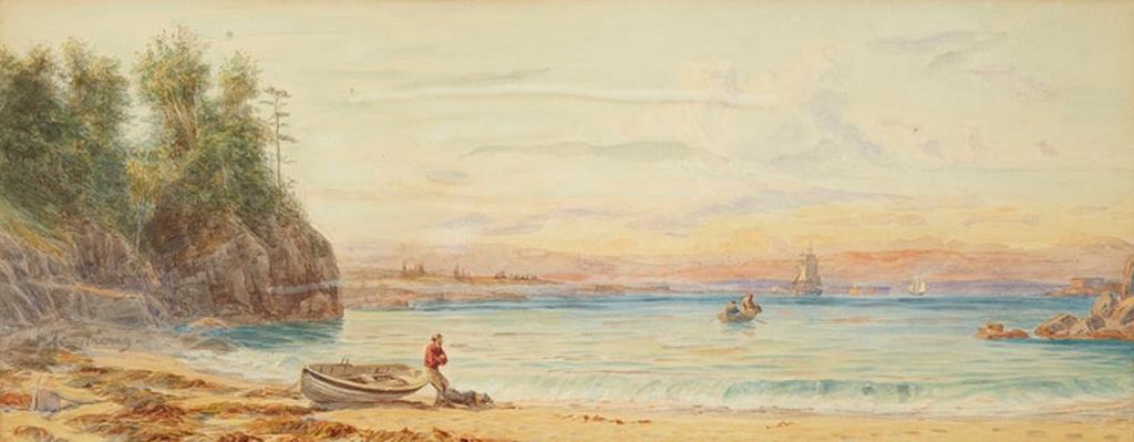 William Armstrong (1822-1914) - Shoreline Landscape