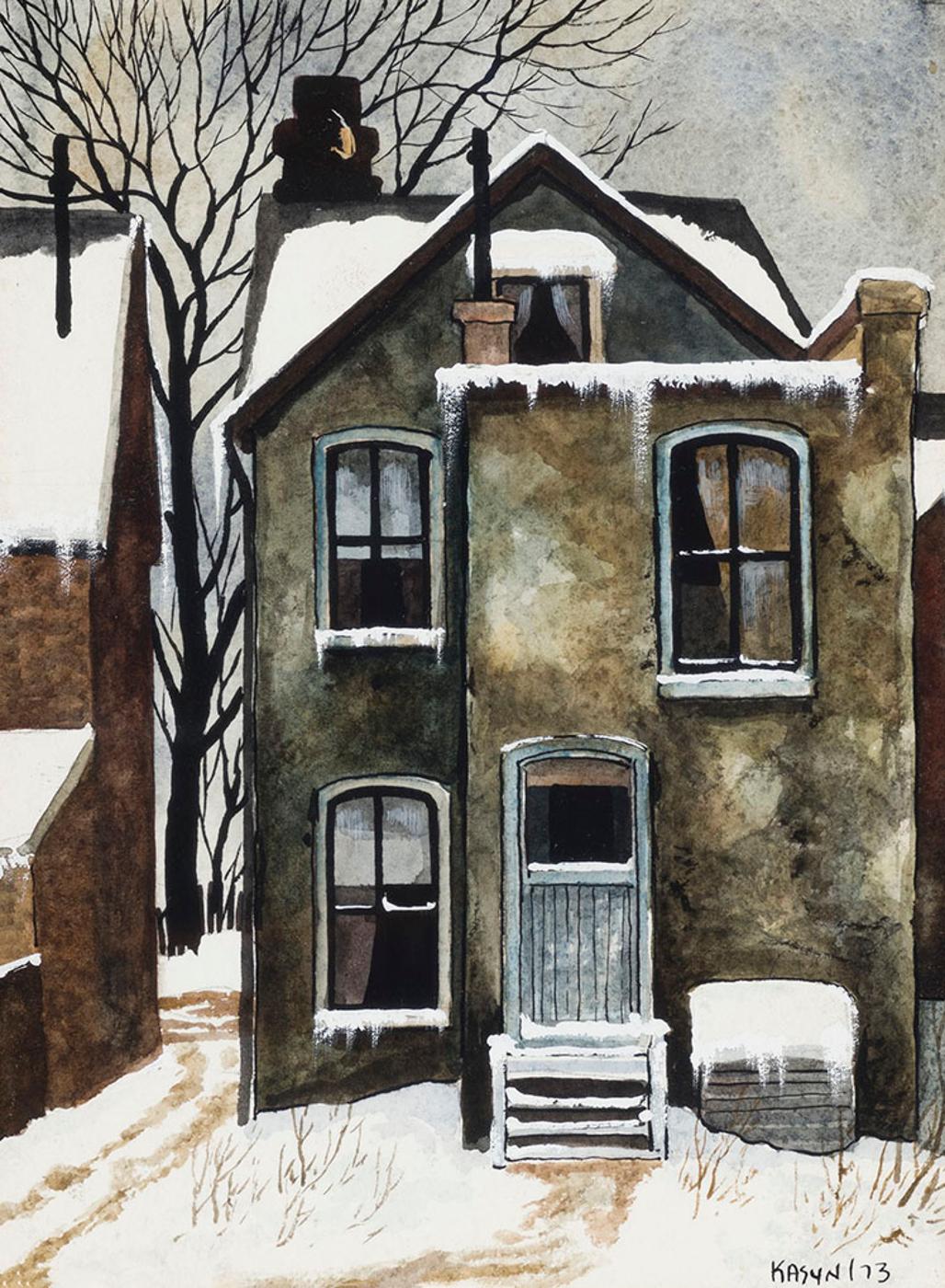 John Kasyn (1926-2008) - Old House on Hastings Ave.