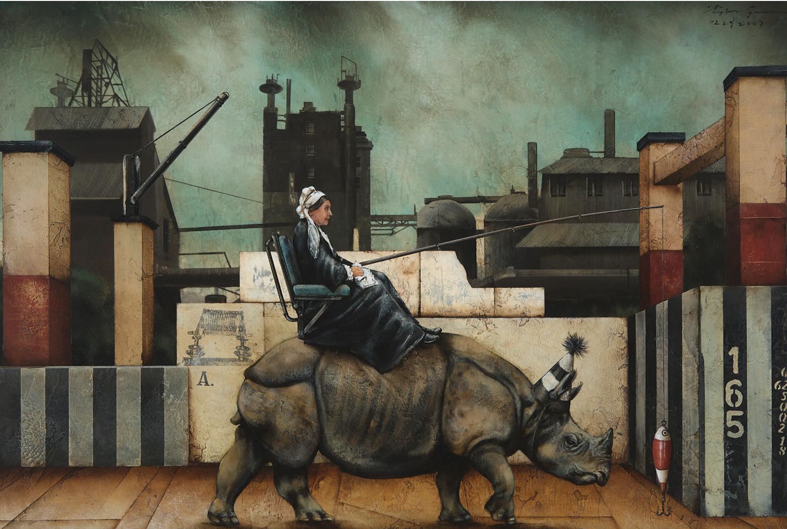 Tyson Grumm (1972) - The Rhinocliner (As Demonstrated By Whistler's Mother), 2007