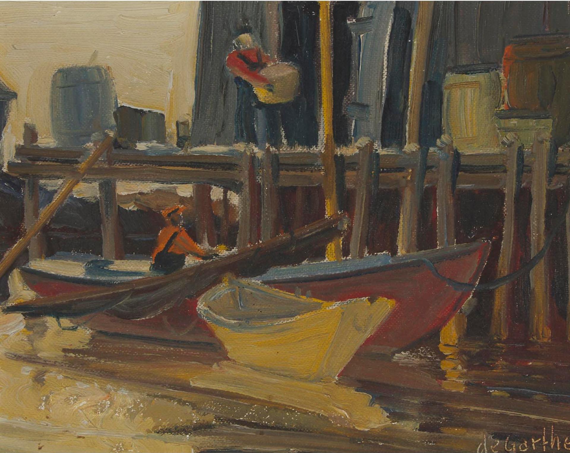 William Edward de Garthe (1907-1983) - Peggy's Cove, Nova Scotia, Unloading, 1954