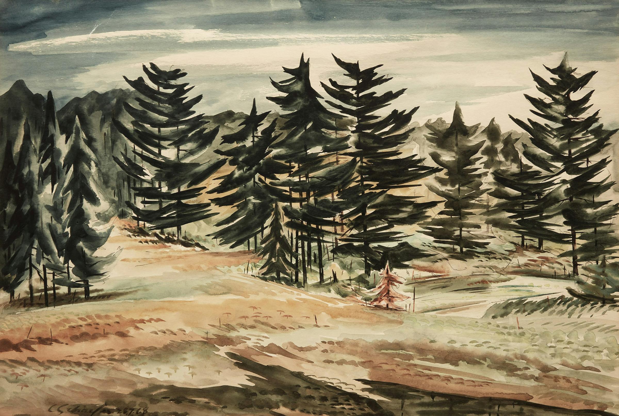 Carl Fellman Schaefer (1903-1995) - Pinnacle Hill Woods, Waterloo County