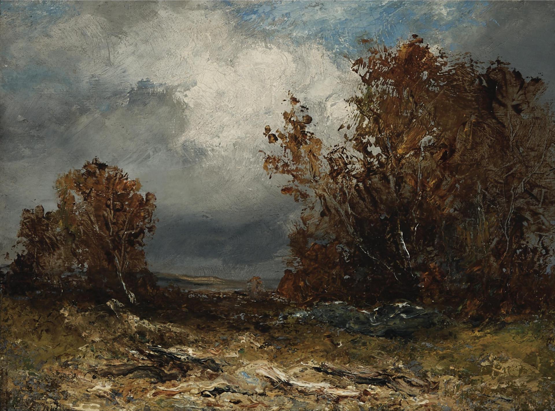 Follower of John Constable (1776-1837) - Fall Landscape With Windblown Clearing