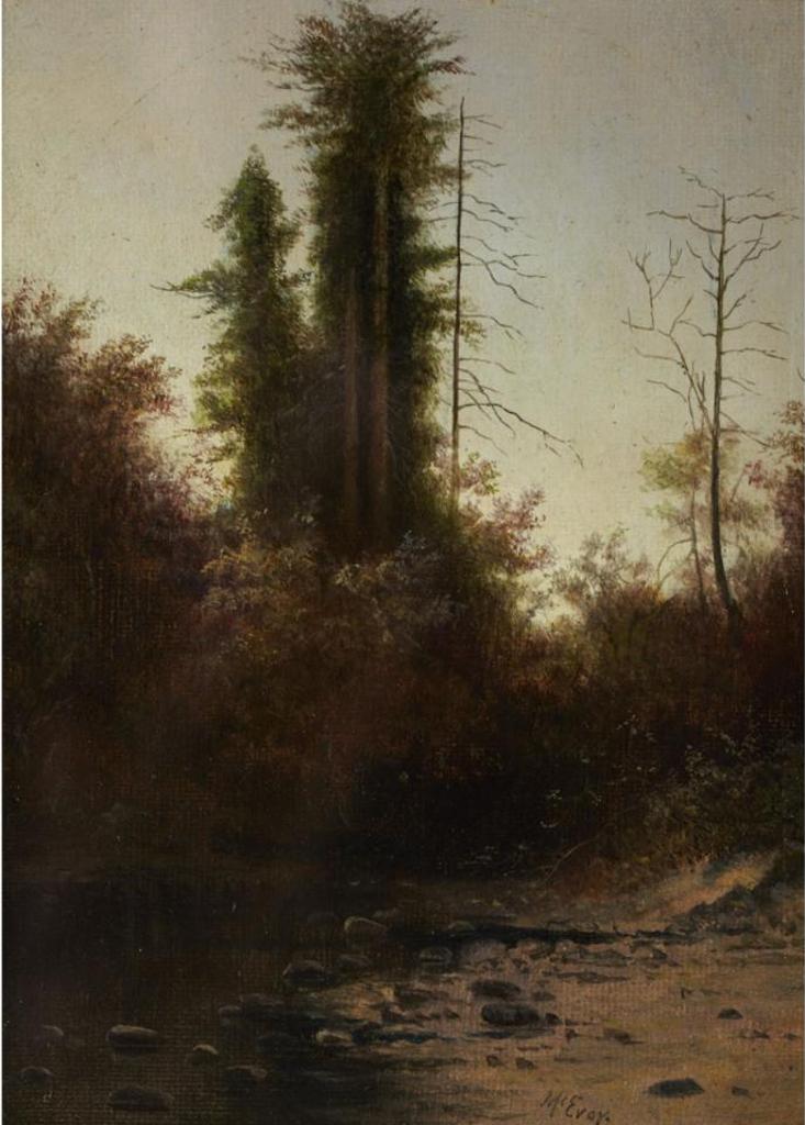 Harry (Henry) Nesbitt McEvoy (1828-1914) - Creek In Autumn