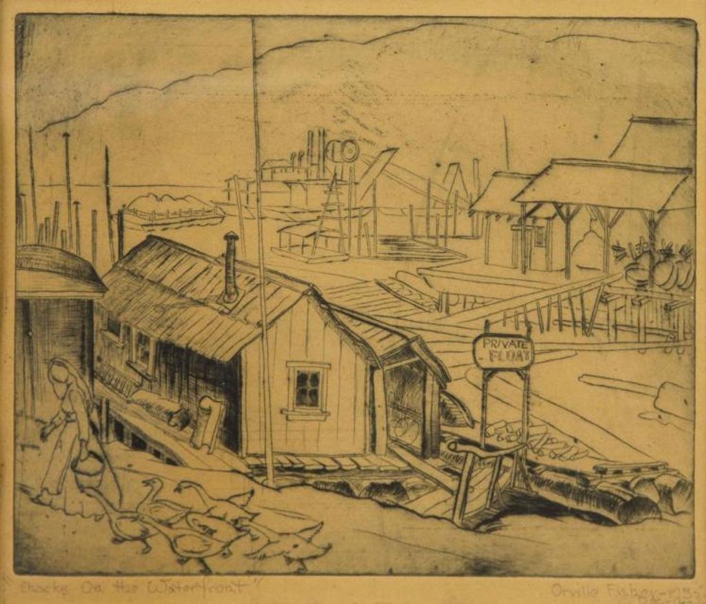 Orville Norman Fisher (1911-1999) - Shacks on the Waterfront