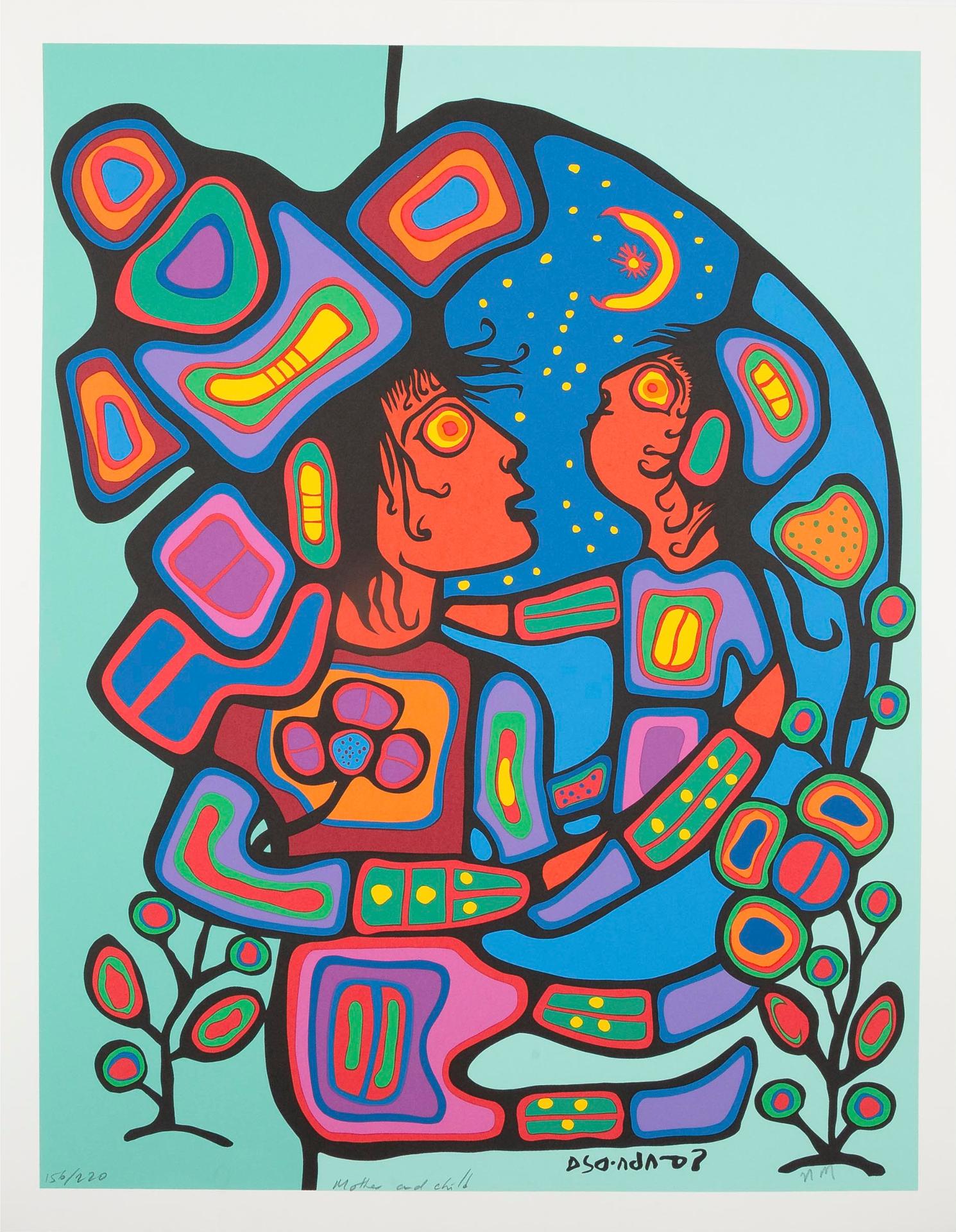 Norval H. Morrisseau (1931-2007) - Mother And Child