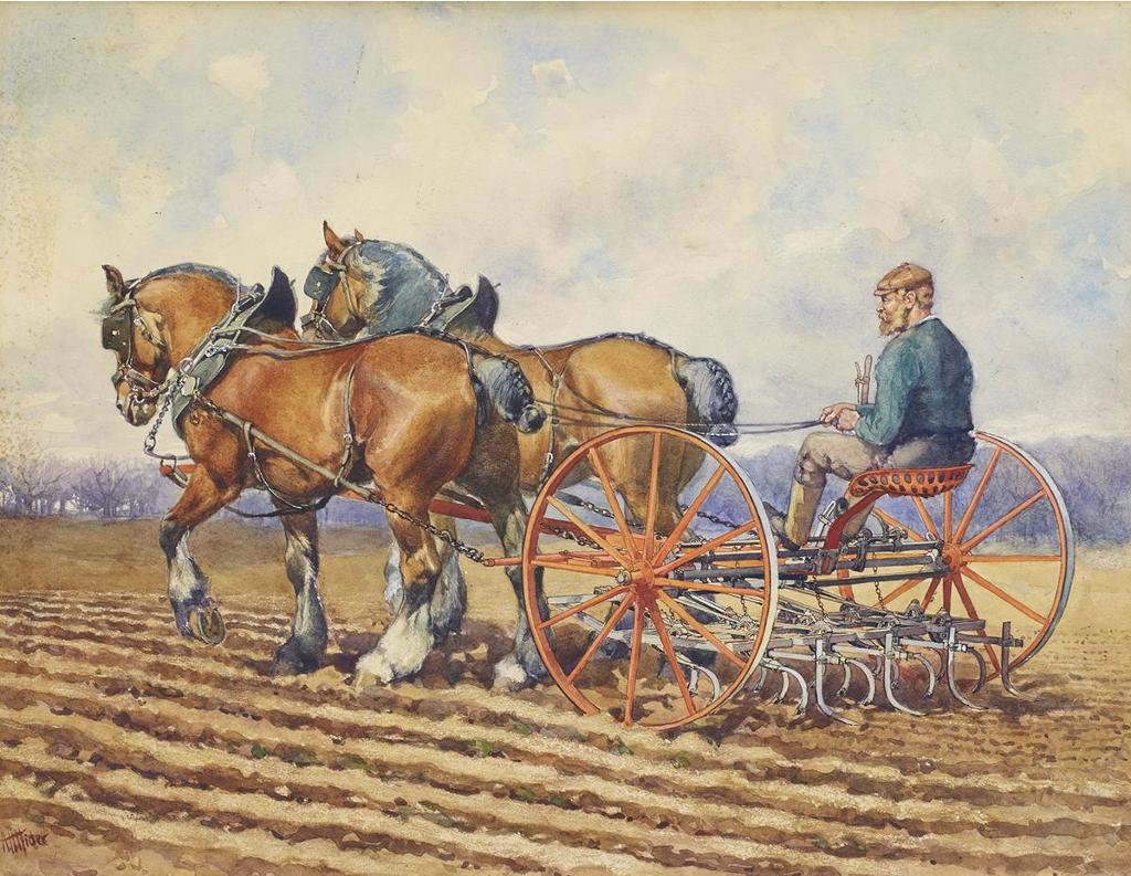 Arthur Henry Hider (1870-1952) - Ploughing Scene
