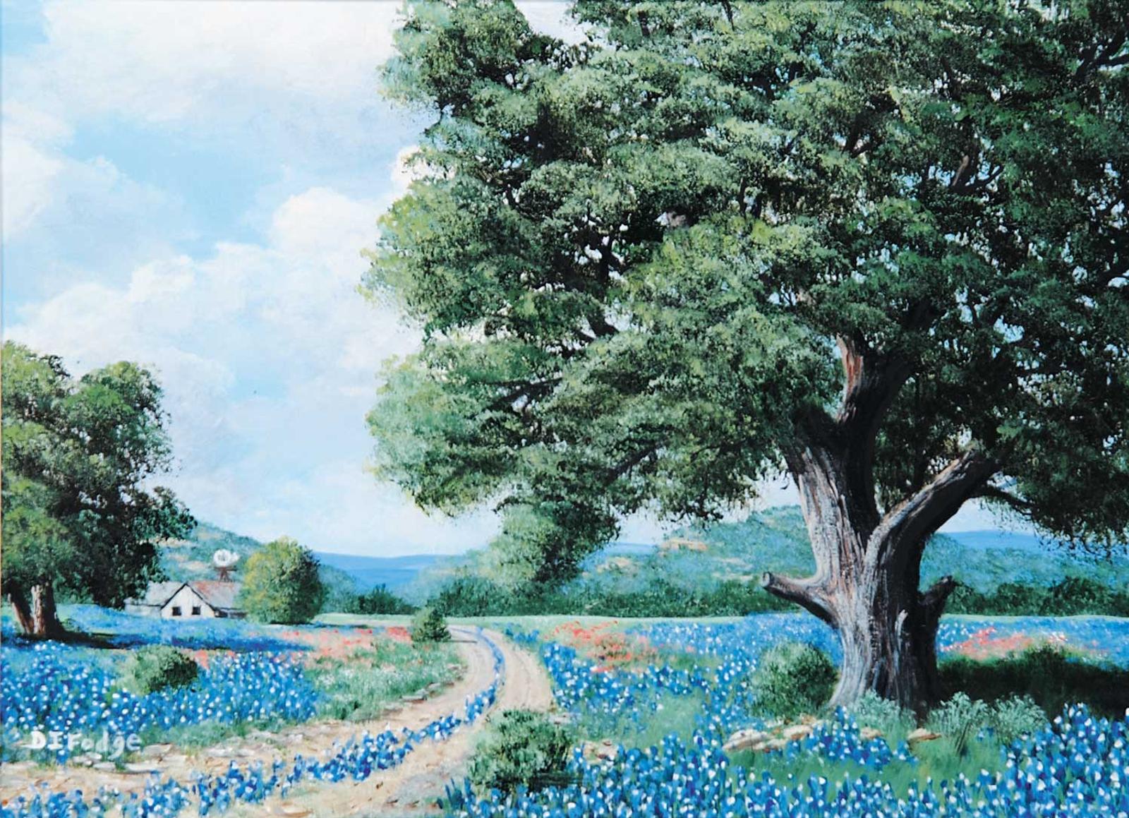 Diane Fodge - Untitled - Field of Blue FLowers