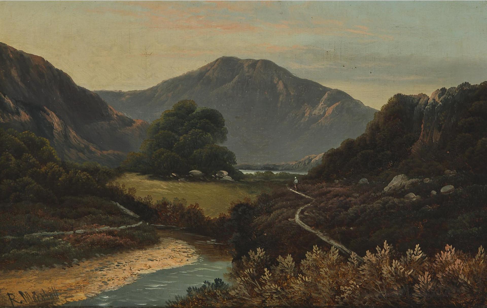 Richard Marshall (1830-1905) - Man On Path; Man On Riverbank