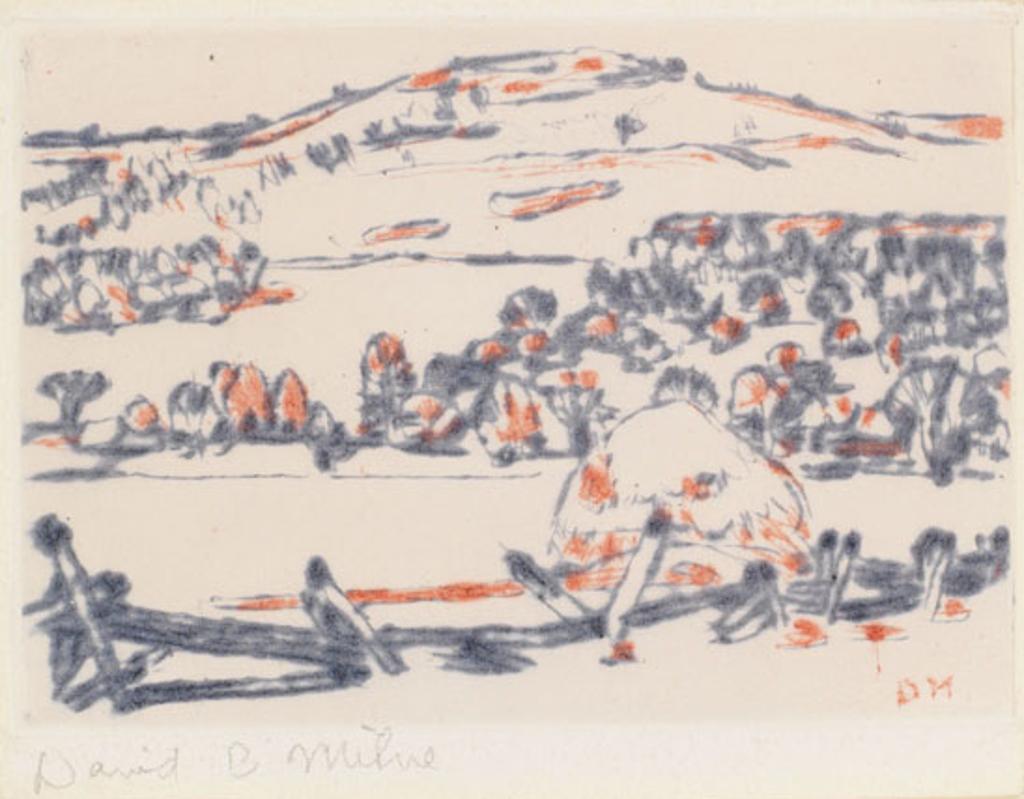 David Browne Milne (1882-1953) - Haystack (Small Plate)