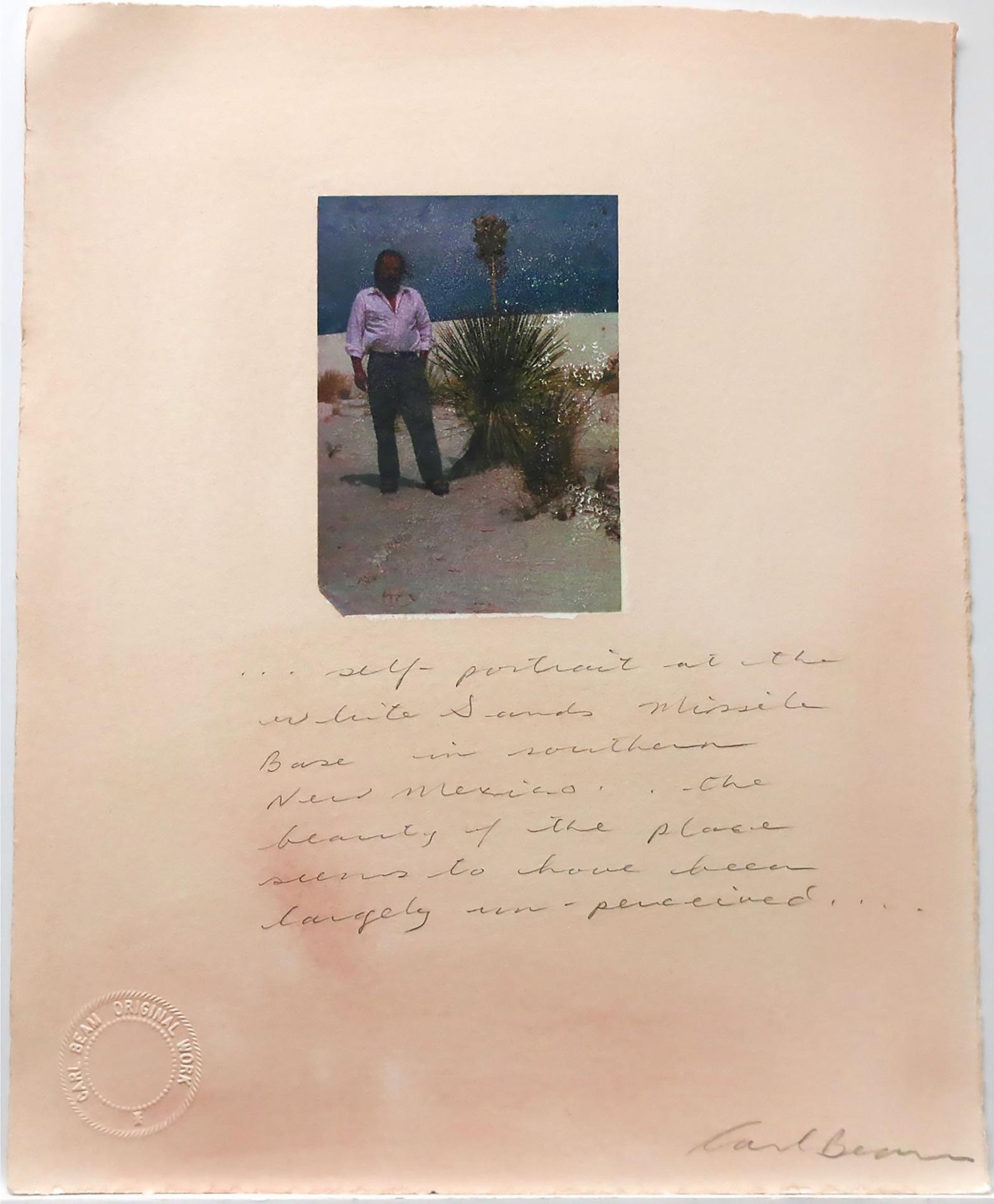 Carl Beam (1943-2005) - Self Portrait At The White Sands Missile Base In Southern New Mexico