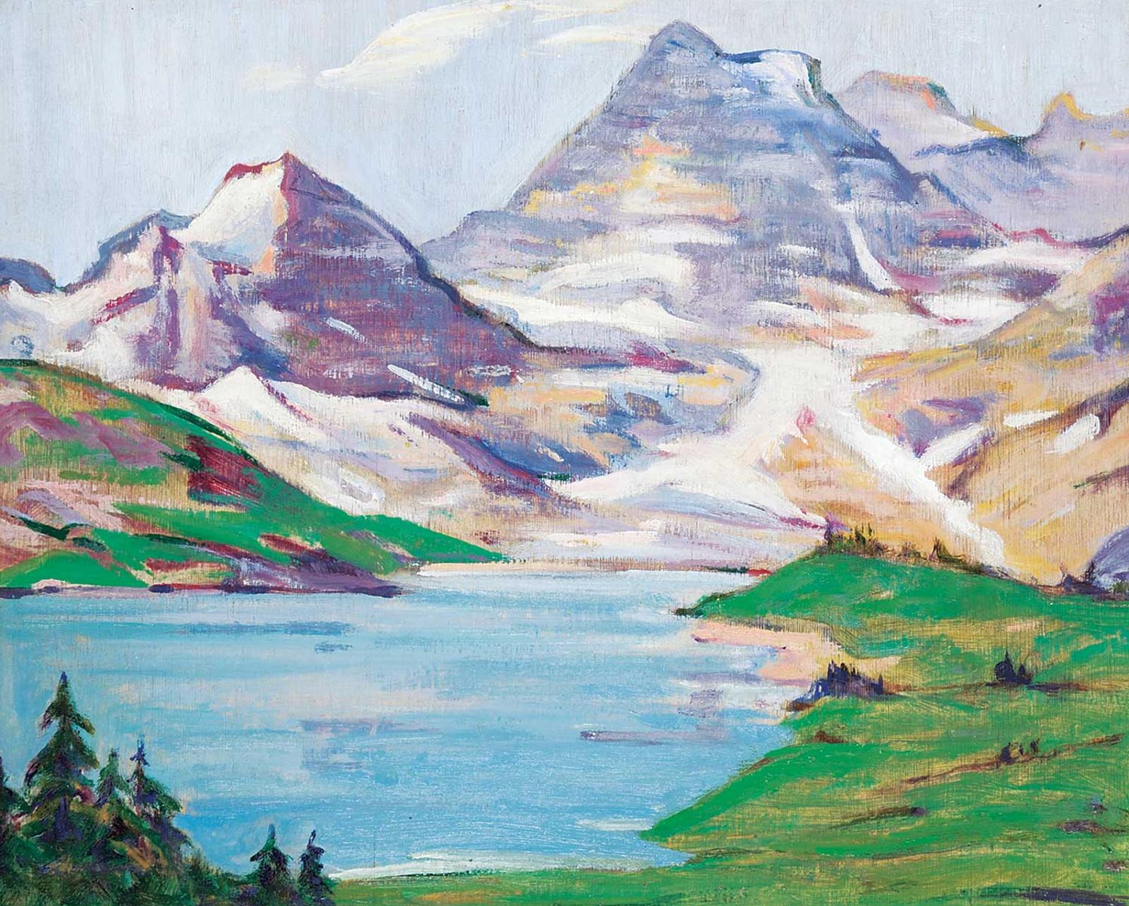 Roland Gissing (1895-1967) - The Canadian Rockies Near Lake Louise