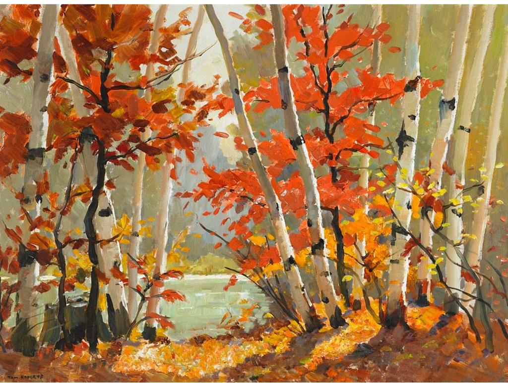 Thomas Keith (Tom) Roberts (1909-1998) - Birches And Red Maple