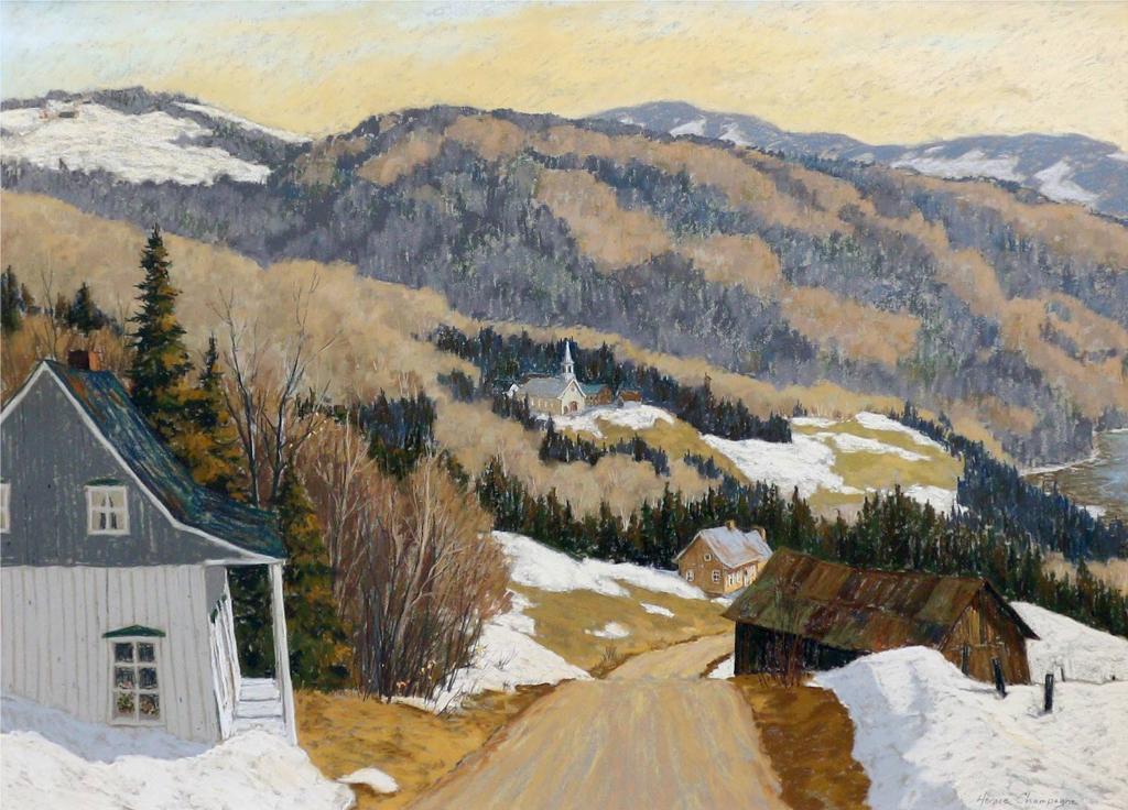 Horace Champagne (1937) - St Irenee In Spring, Quebec; 1985