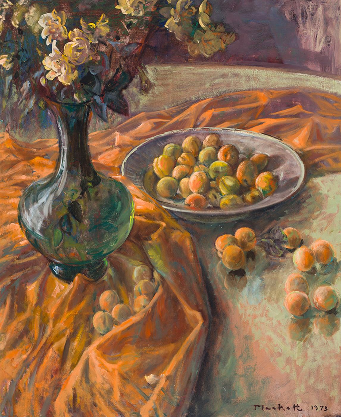 Joseph (Joe) Francis Plaskett (1918-2014) - Apricots and Flowers