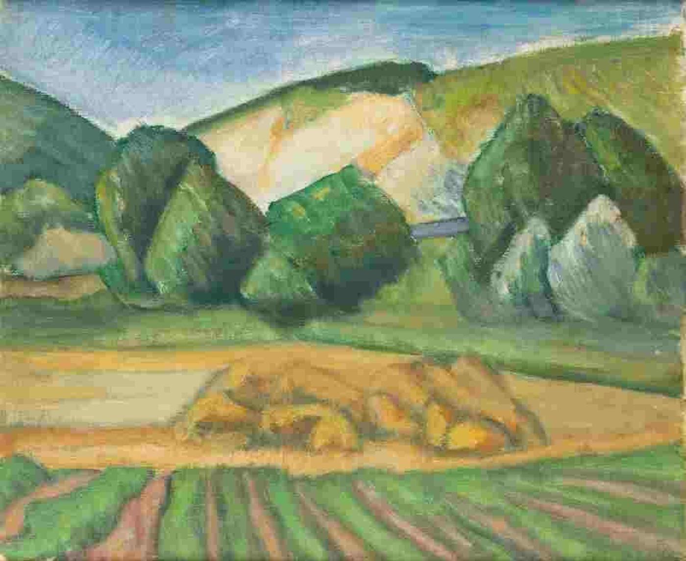 Dezso Czigany (1883-1937) - Landscape with Hills and Trees