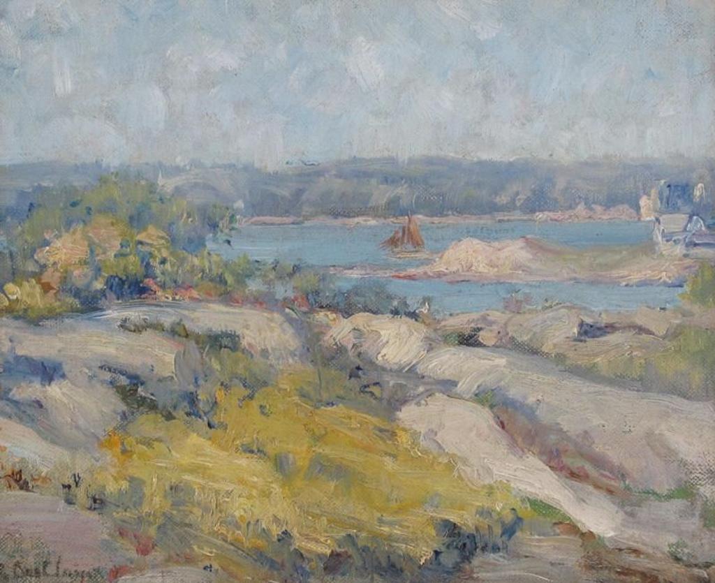 Berthe Des Clayes (1877-1968) - Summer Landscape With Sailboat