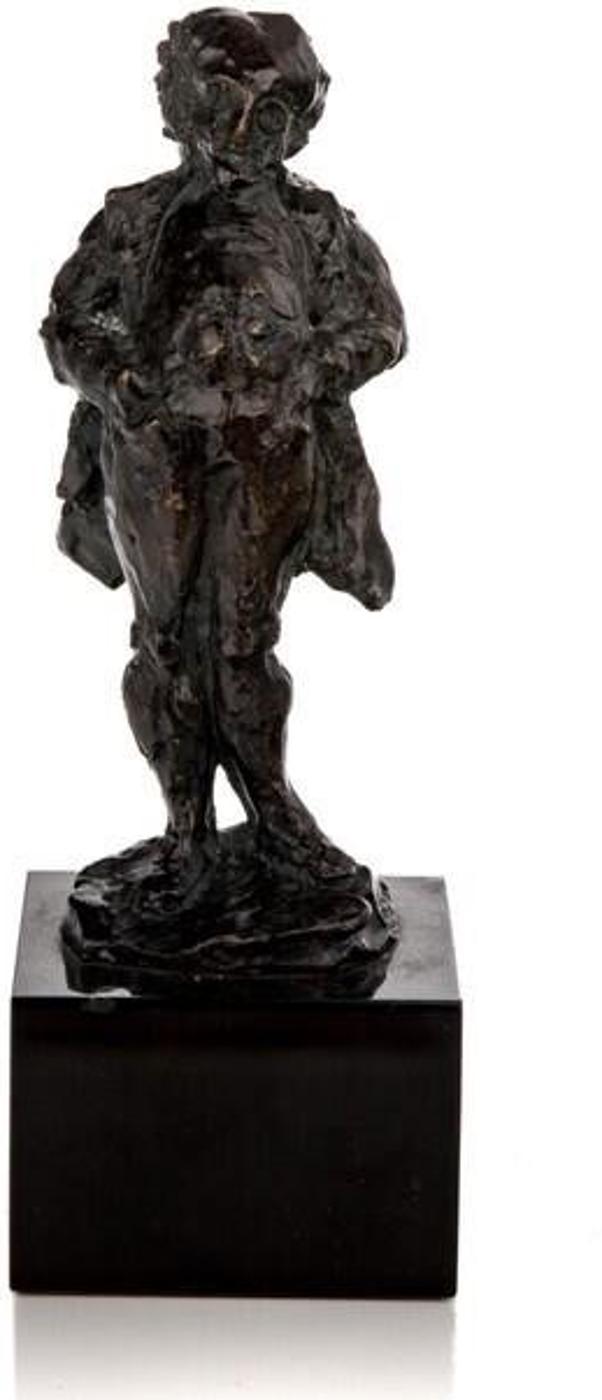 Honoré Daumier (1808-1879) - Bronze sculpture of a man on a black marble base